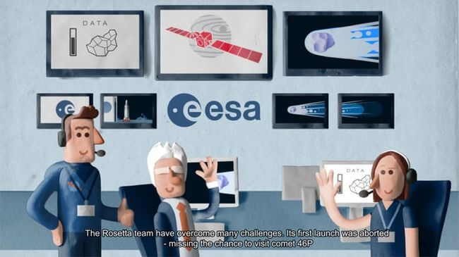 История миссии Rosetta в виде пластилинового мультфильма