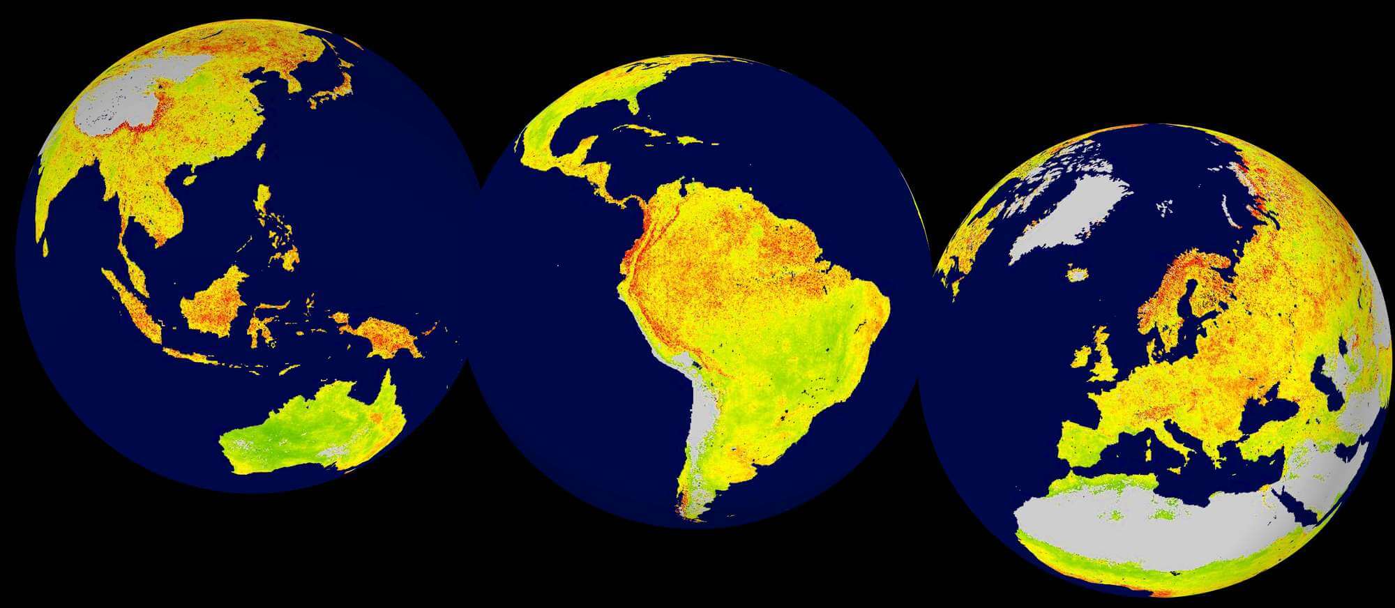 Nature: Новая карта показывает изменения климата