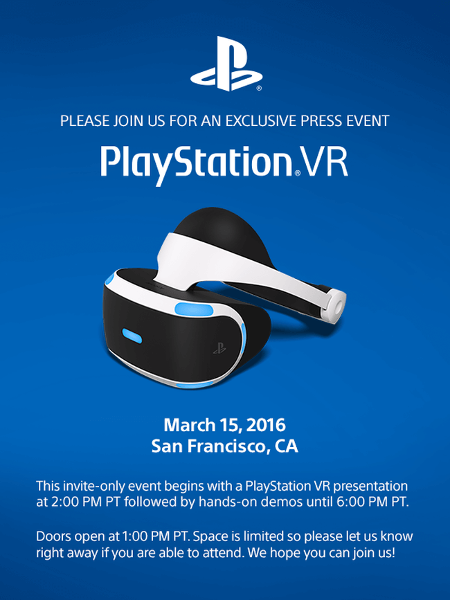 Sony готова раскрыть карты относительно гарнитуры PlayStation VR