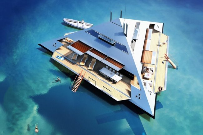 Удивительный концепт яхты, которая сможет парить над волнами Удивительный концепт яхты, которая сможет парить над волнами