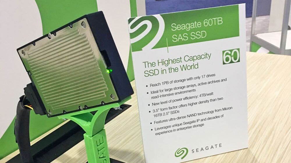 Seagate представила монструозный SSD объёмом в 60 терабайт