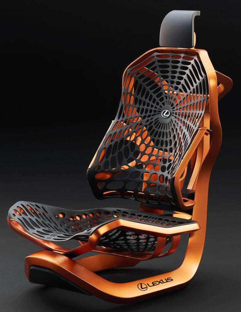 Инженеры Lexus создали автомобильное кресло из паутины