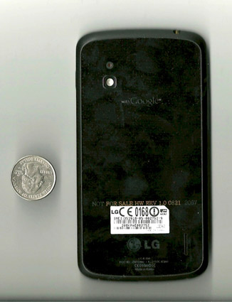 LG Nexus 4 - вид сзади LG Nexus 4 - вид сзади