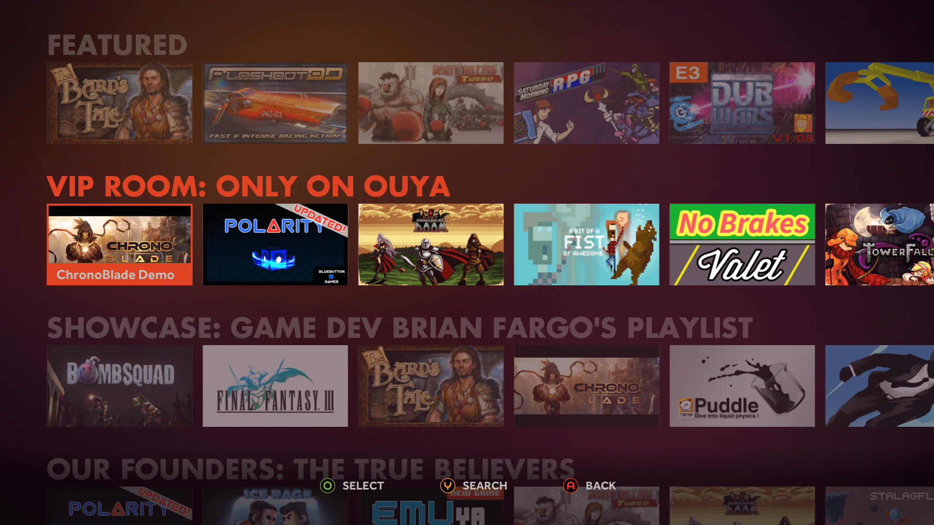 Интерфейс Ouya Интерфейс Ouya