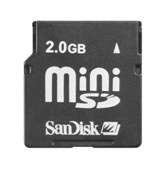 2GB MiniSD карточка. Фото.