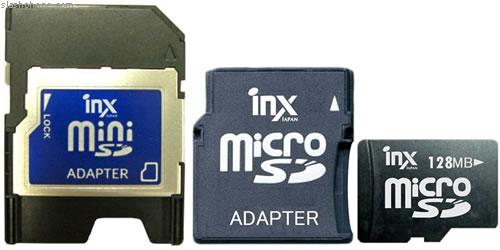 Водостойкие microSD карты памяти от INX. Фото.