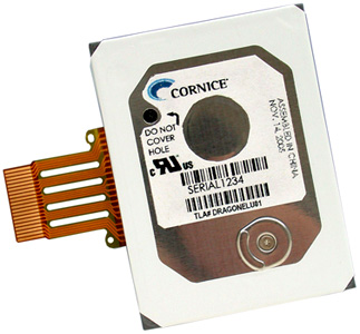 Cornice представила 1 — дюймовый жесткий диск с объемом памяти 12 Гб. Фото.
