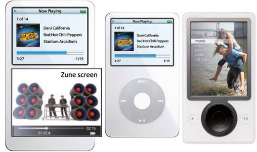 iPod против Zune — кто же лучше? Фото.
