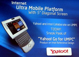 Yahoo совместно с Intel представили свой ультра мобильный ПК. Фото.