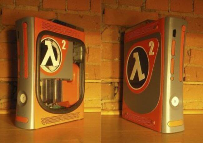 Модинг корпуса приставки Xbox 360 в стиле Half Life 2. Фото.