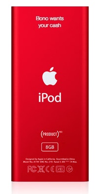 Красный iPod Nano 8Gb. Фото.