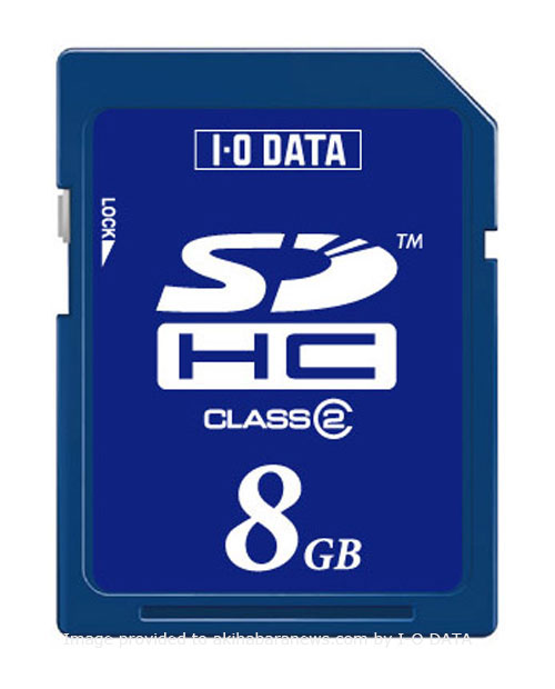 Карты памяти SDHC на 4 и 8 Гб от компании I-O Data. Фото.