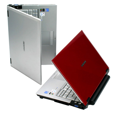Ноутбук Samsung Q35 Red Core 2 Duo. Фото.