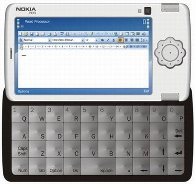 Nokia N99: всего лишь концепт. Фото.