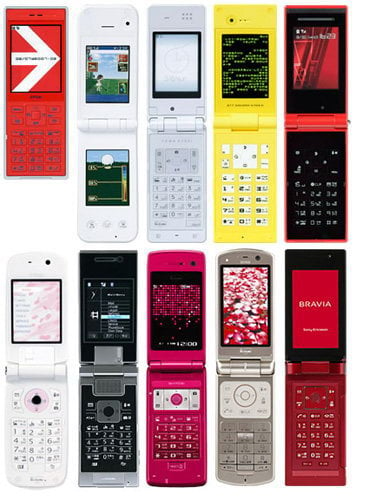10 новых мобильных телефонов от NTT DoCoMo. Фото.