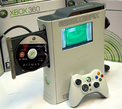 Приставка Xbox 360 с LCD. Фото.