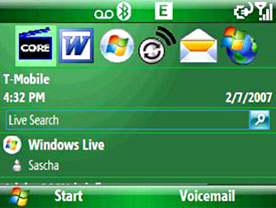 Интерфейс Windows Mobile 6 (видео). Фото.