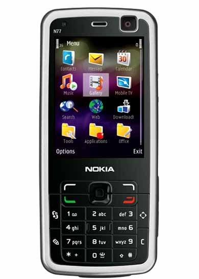 Мультимедийный телефон Nokia N77. Фото.