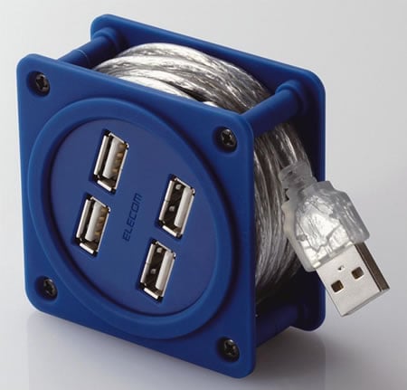 USB удлинитель — Elecom U2H-FC034S. Фото.