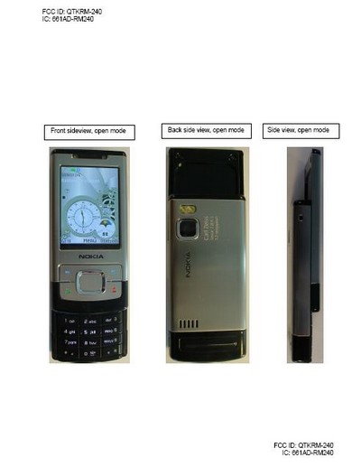 Nokia 6500 Slide одобрена FCC. Фото.