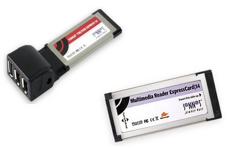 Два ExpressCard устройства для ноутбуков от Sonnet. Фото.