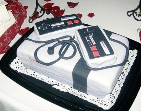 Nintendo и свадебные торты. Фото.