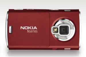 Nokia N95 8GB с красным цветом корпуса. Фото.