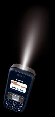 Недорогой моноблок с фонариком Nokia 1209. Фото.