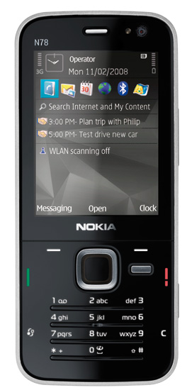Nokia N78. Фото.