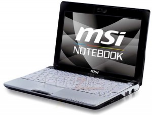 Появилась информация о готовящемся нетбуке от MSI. Фото.