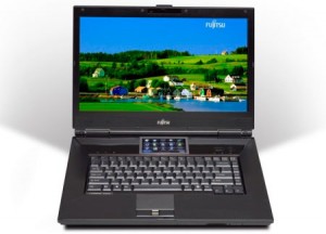Fujitsu N7010 — ноутбук с двумя дисплеями. Фото.