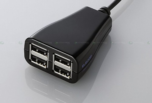 Elecom выпускает 4 USB 2.0 хаба. Фото.