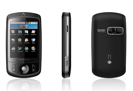 Демонстрация сотового телефона Qigi i6 с ОС Android. Фото.