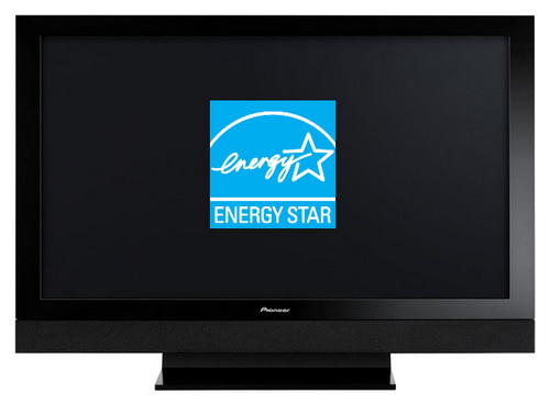Звезда Energy Star для плазменных телевизоров. Фото.
