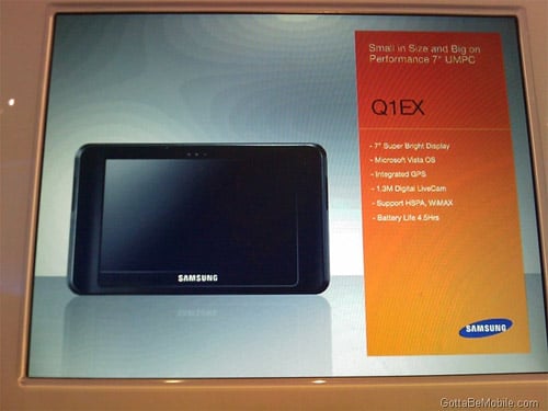 CES 2009: ультрамобильный ПК Samsung Q1EX. Фото.