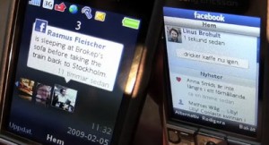 Sony Ericsson C510 поддерживает не только YouTube, но и Facebook. Фото.