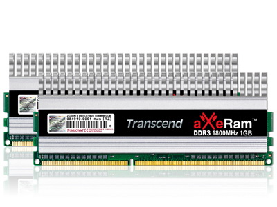 Быстрые модули 2-канальной памяти DDR3 от Transcend. Фото.