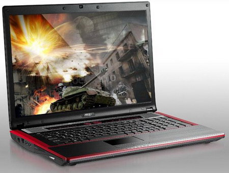 MSI представляет игровой ноутбук GT725 с видеокартой Radeon HD4850. Фото.