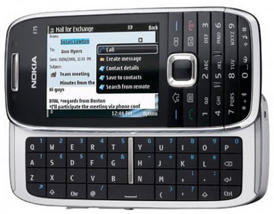 Nokia E75 поступает в продажу. Фото.
