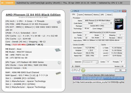 Phenom II X4 955 Black Edition установил новые рекорды. Фото.