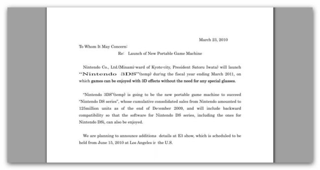 Nintendo 3DS на подходе. Фото.