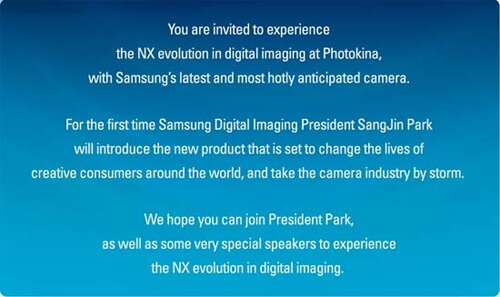 Появился тизер новой камеры NX100 от Samsung. Фото.