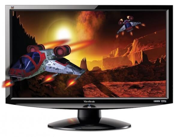 ViewSonic V3D241wm поддерживает AMD 3D. Фото.