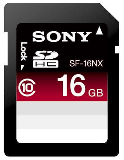 Sony представила три карты SDHC Class 10. Фото.