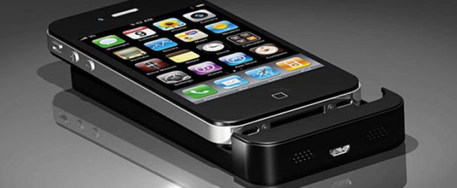 Apocket B1100 — ультратонкий и легкий аккумулятор для iPhone 4. Фото.