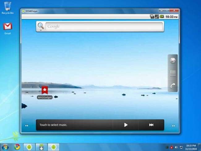 Android 2.2 (Froyo) для Windows 7. Фото.