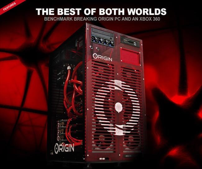 Гибрид ПК и Xbox 360 от Origin PC. Фото.