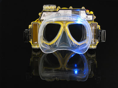Видео-маска для плавания. Фото.