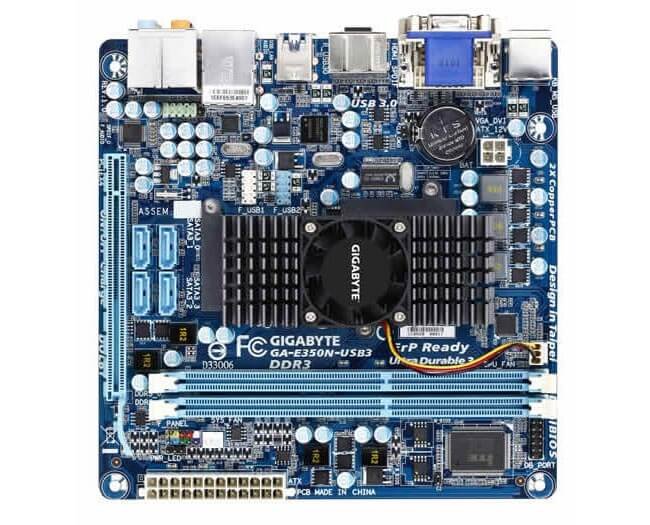 Плата Mini-ITX от Gigabyte для платформы AMD FusionT. Фото.
