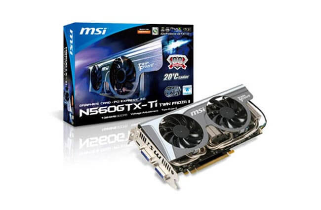 Видеокарта N560GTX-Ti Twin Frozr II от MSI. Фото.